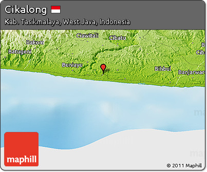 Physical Panoramic Map of Cikalong