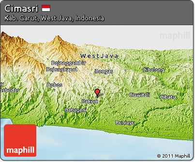 Physical Panoramic Map of Cimasri