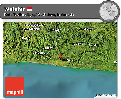 Satellite Panoramic Map of Walahir