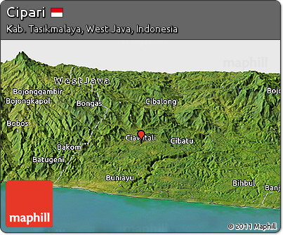 Satellite Panoramic Map of Cipari