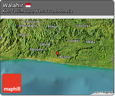 Satellite Panoramic Map of Walahir