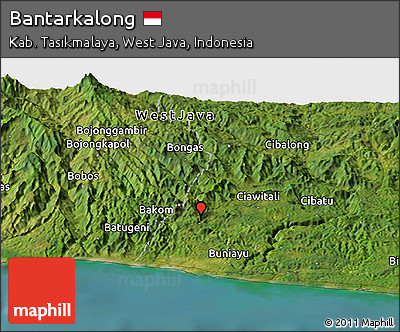 Satellite Panoramic Map of Bantarkalong