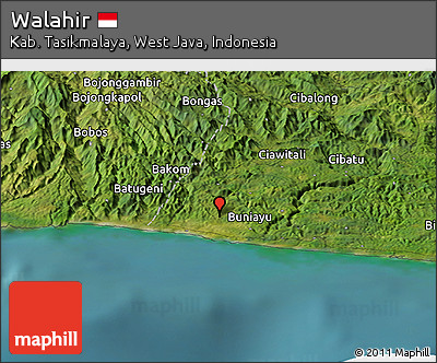 Satellite Panoramic Map of Walahir