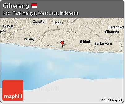 Shaded Relief Panoramic Map of Ciherang