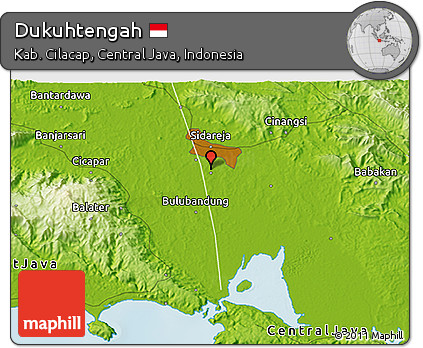 Physical 3D Map of Dukuhtengah