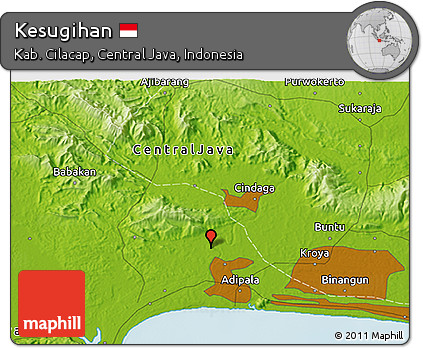 Physical 3D Map of Kesugihan