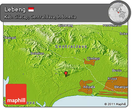 Physical 3D Map of Lebeng
