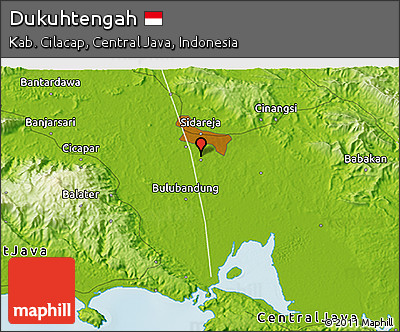 Physical 3D Map of Dukuhtengah