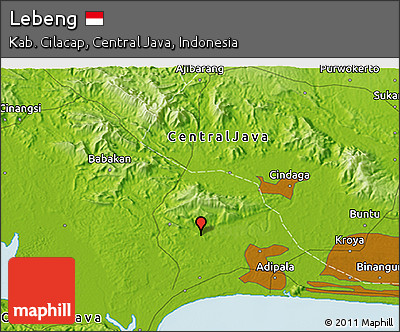 Physical 3D Map of Lebeng