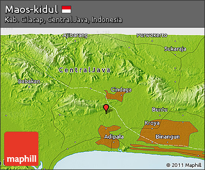 Physical 3D Map of Maos-kidul