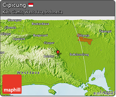 Physical 3D Map of Cipicung