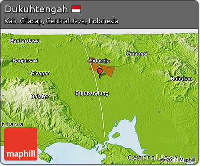 Physical 3D Map of Dukuhtengah