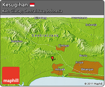 Physical 3D Map of Kesugihan