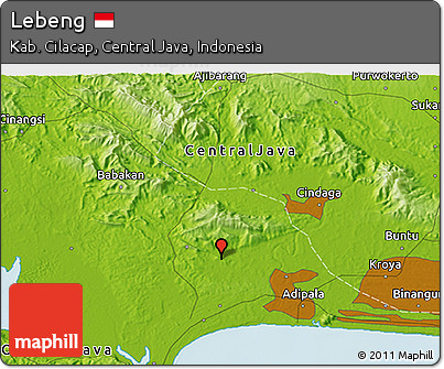 Physical 3D Map of Lebeng