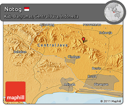Political 3D Map of Notog