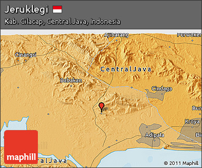 Political 3D Map of Jeruklegi