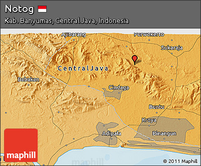 Political 3D Map of Notog