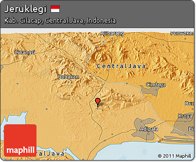 Political 3D Map of Jeruklegi
