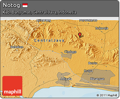 Political 3D Map of Notog