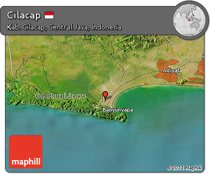 Satellite 3D Map of Cilacap