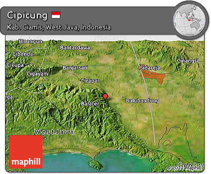 Satellite 3D Map of Cipicung