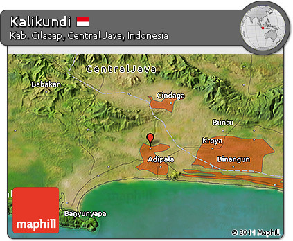 Satellite 3D Map of Kalikundi