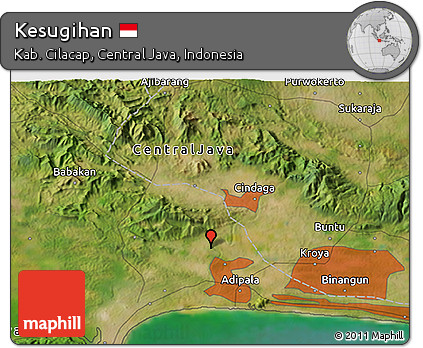 Satellite 3D Map of Kesugihan
