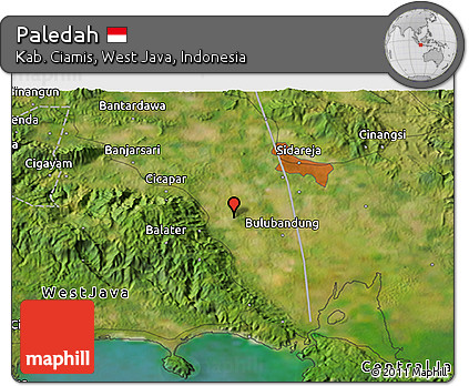 Satellite 3D Map of Paledah