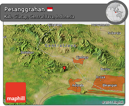 Satellite 3D Map of Pesanggrahan