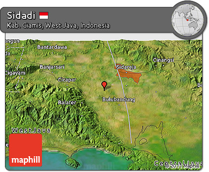 Satellite 3D Map of Sidadi