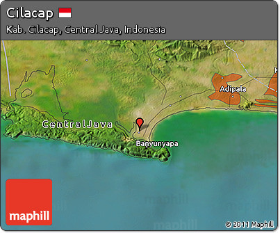 Satellite 3D Map of Cilacap