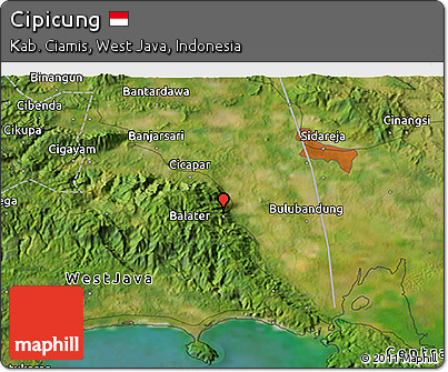Satellite 3D Map of Cipicung