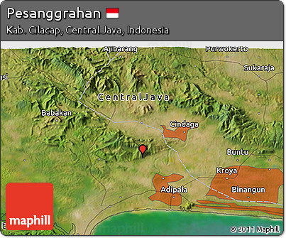 Satellite 3D Map of Pesanggrahan