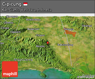 Satellite 3D Map of Cipicung