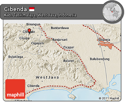 Shaded Relief 3D Map of Cibenda
