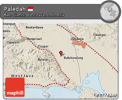 Shaded Relief 3D Map of Paledah