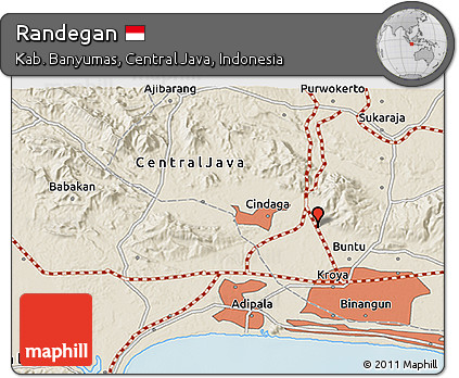 Shaded Relief 3D Map of Randegan