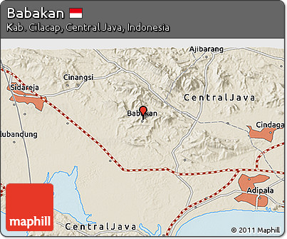 Shaded Relief 3D Map of Babakan