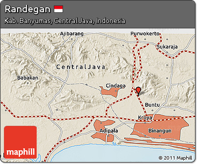 Shaded Relief 3D Map of Randegan