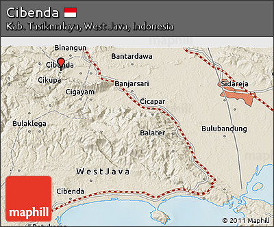 Shaded Relief 3D Map of Cibenda