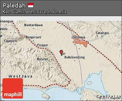 Shaded Relief 3D Map of Paledah