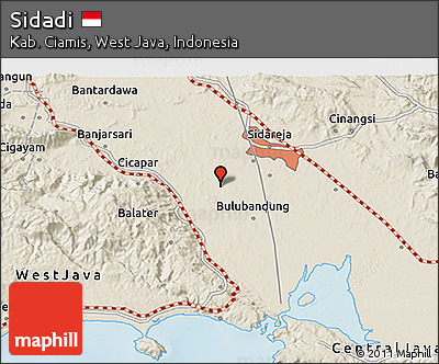 Shaded Relief 3D Map of Sidadi