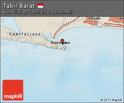 Shaded Relief 3D Map of Tabir Barat