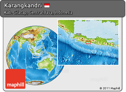 Physical Location Map of Karangkandri