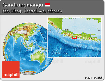 Physical Location Map of Gandrungmangu