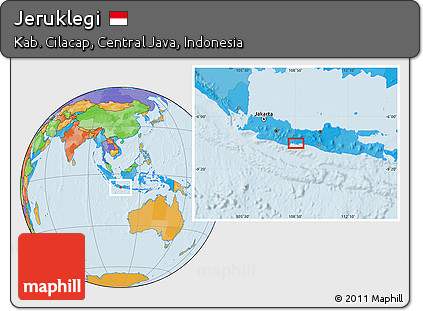 Political Location Map of Jeruklegi