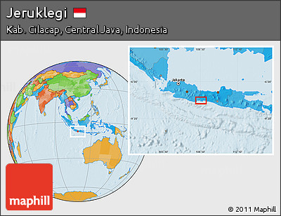 Political Location Map of Jeruklegi