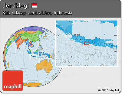 Political Location Map of Jeruklegi