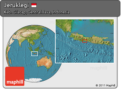 Satellite Location Map of Jeruklegi