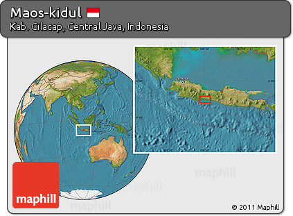Satellite Location Map of Maos-kidul